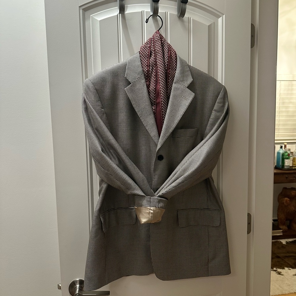 Men's Houndstooth Blazer  Silk & Cashmere